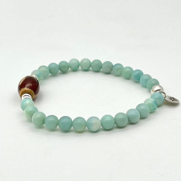 Amazonit Armband mit Tibet-Achat