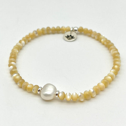 Perlmutt Armband mit Perle