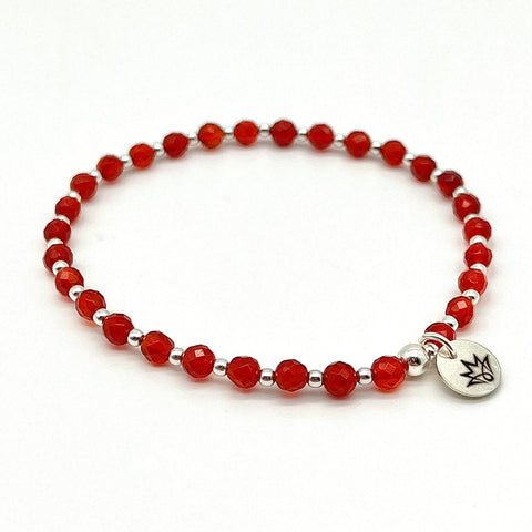 Karneol Armband mit 925 Silber