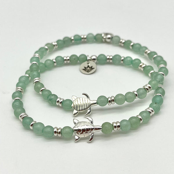 Aventurin Armband mit Schildkröte