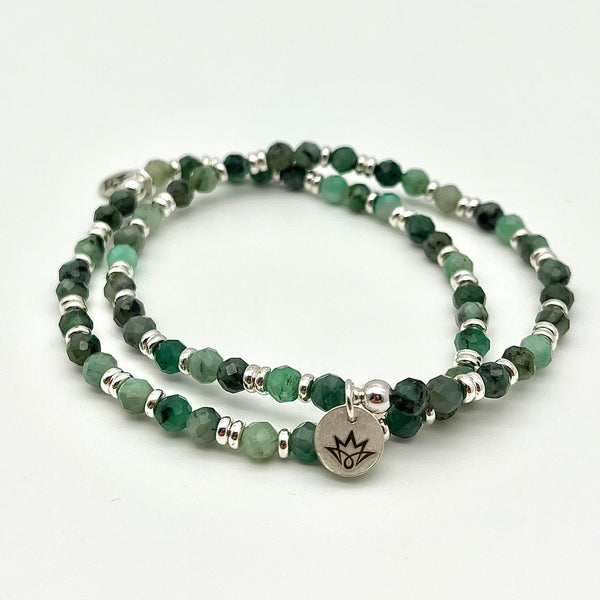 Smaragd Armband mit 925 Sterling Silber