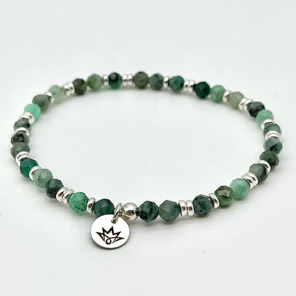 Smaragd Armband mit 925 Sterling Silber
