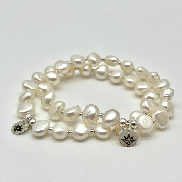 Perlenarmband mit 925 Sterling Silber