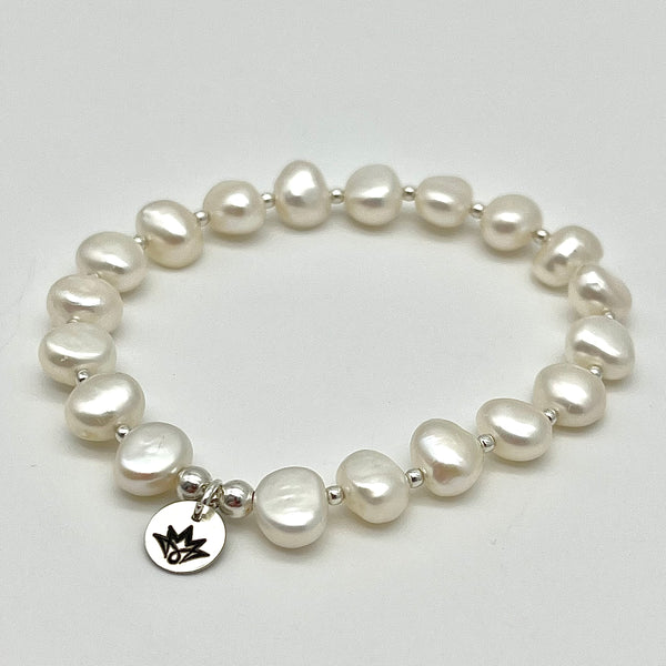 Perlenarmband mit 925 Sterling Silber