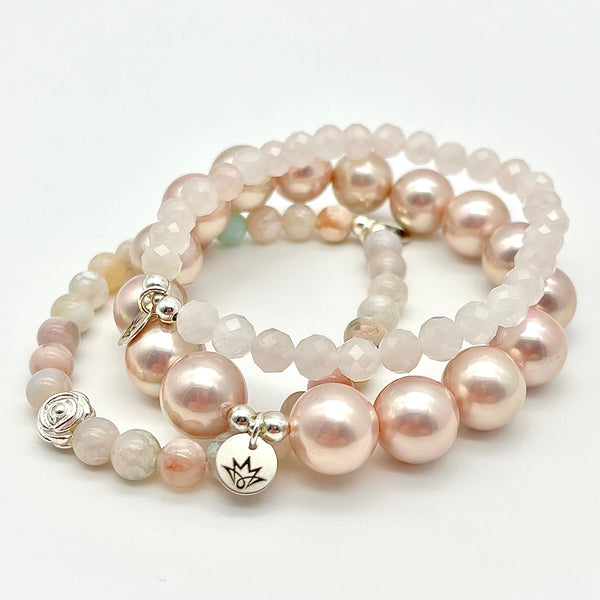 Muschelkern-Perlen Armband