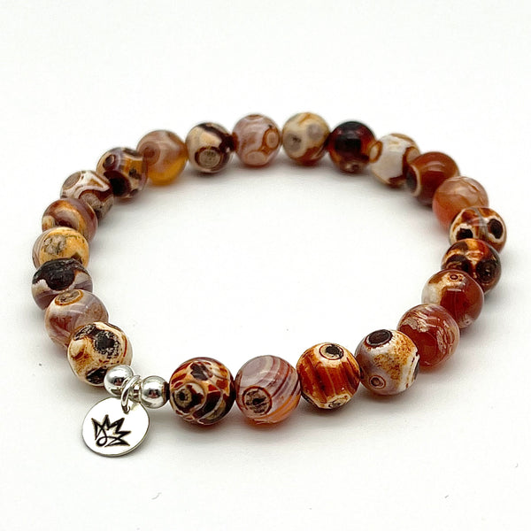 Edelsteinarmband aus Mongol-Achat