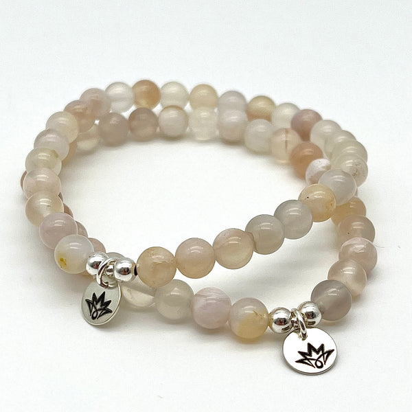 Kirschblüten-Achat Armband