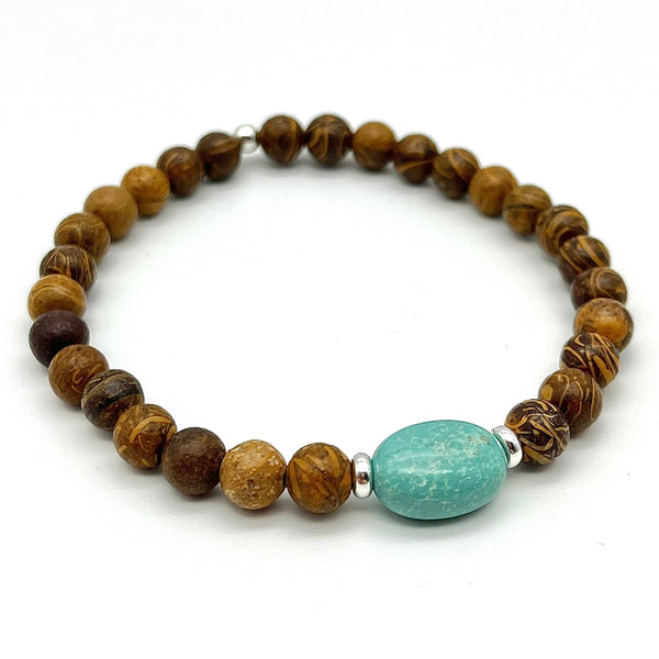 Armband aus Jaspis und Türkis