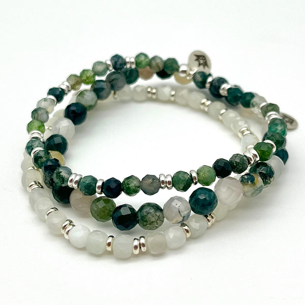 Moos-Achat Armband