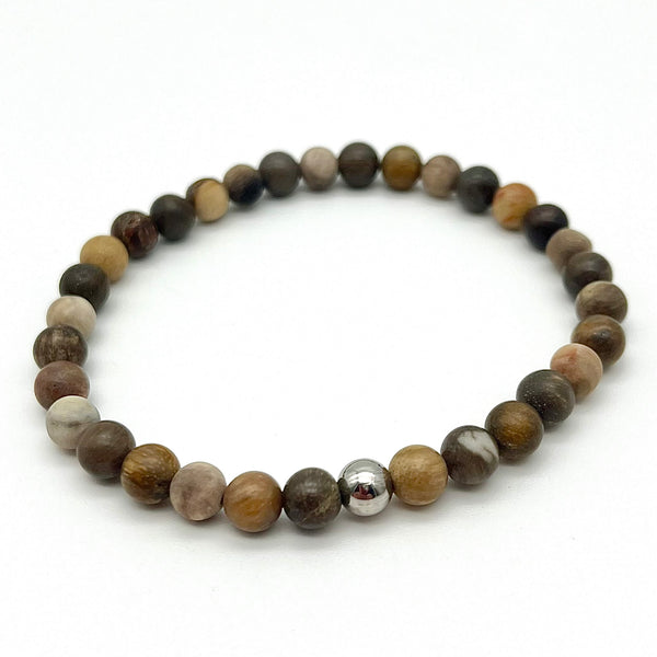 Herrenarmband aus versteinertem Holz