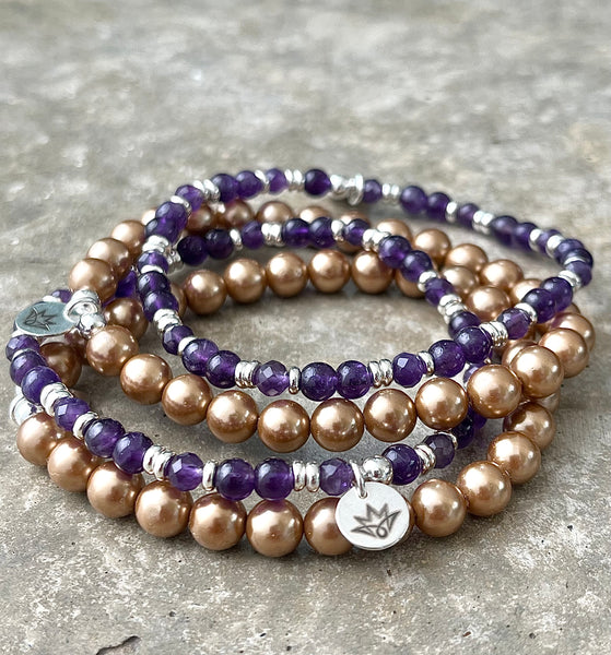Amethyst Armband mit 925 Sterling Silber