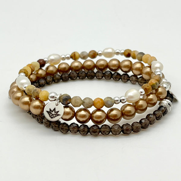Achat Armband mit Süßwasser-Zuchtperlen