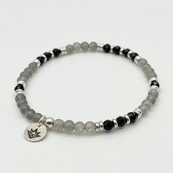 Labradorith Armband mit Spinell