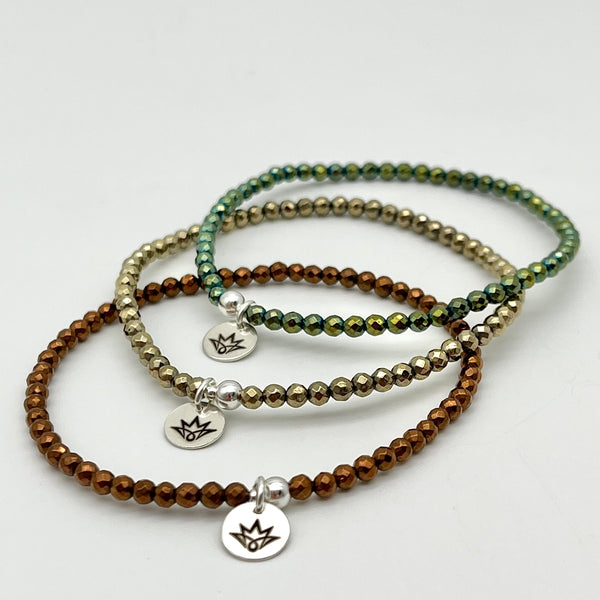 Armband-Set aus Hämatin