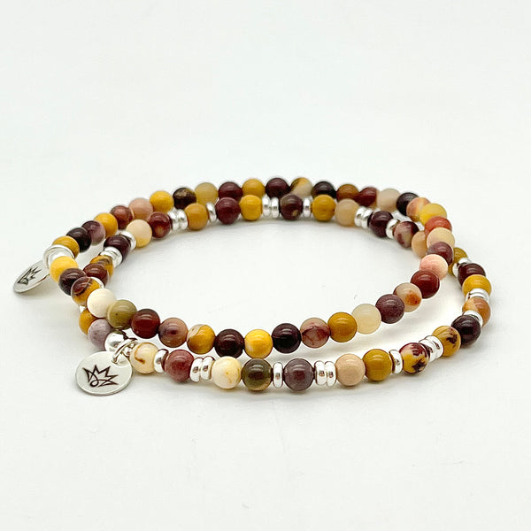 Edelsteinarmbänder aus Mookait und 925 Sterling Silber
