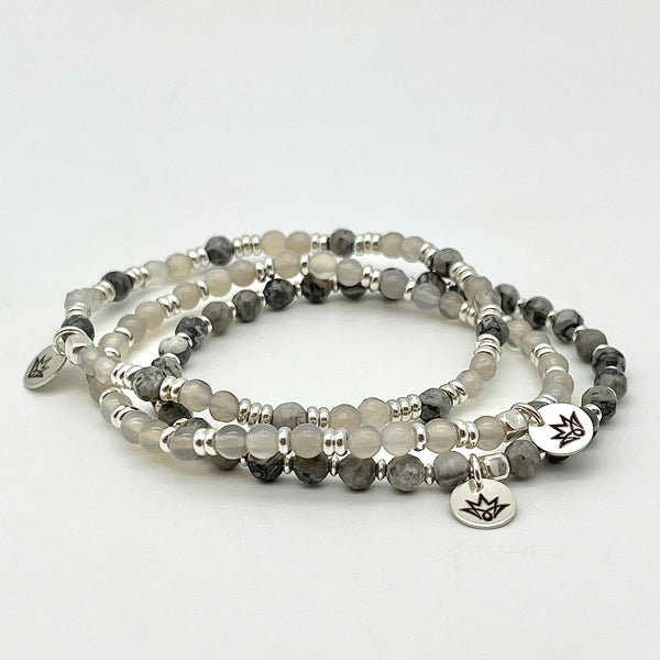 Achat Armband mit 925 Sterling Silber