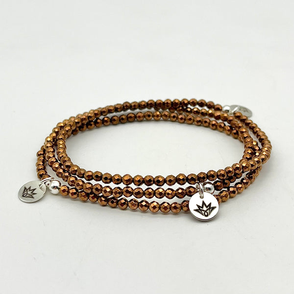 Hämatit Armband - braun/kupfer