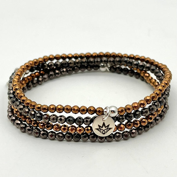 Hämatit Armband - braun/kupfer