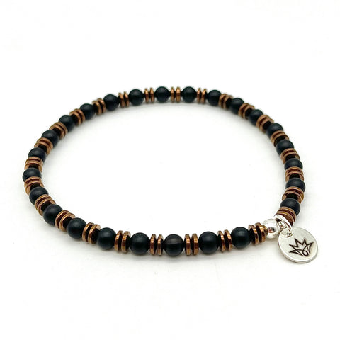 Onyx Armband mit Hämatin