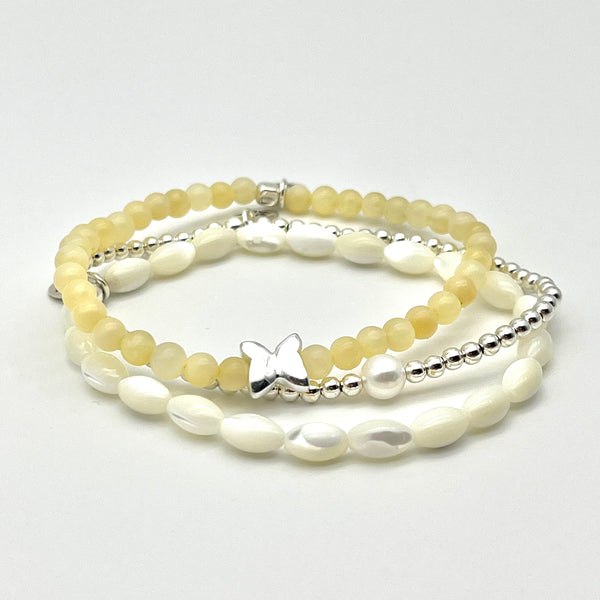 Calzit Armband mit Schmetterling