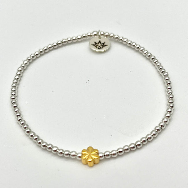 Kugelarmband mit Blume