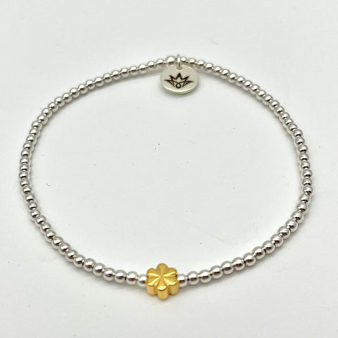 Kugelarmband mit Blume