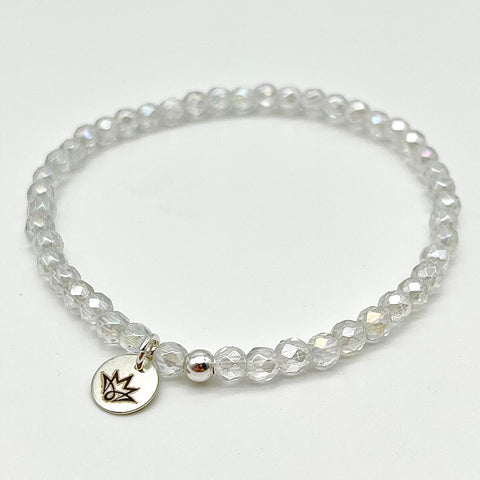 Edelsteinarmband aus Angel-Aura, Bergkristall