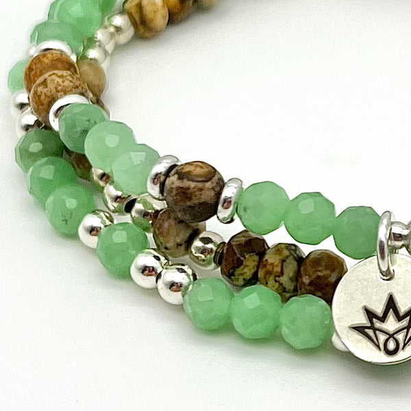 Chrysopal / Jaspis Armband