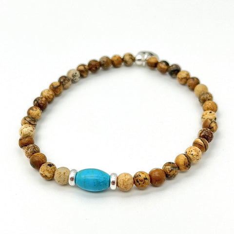 Jaspis Armband mit Howlith