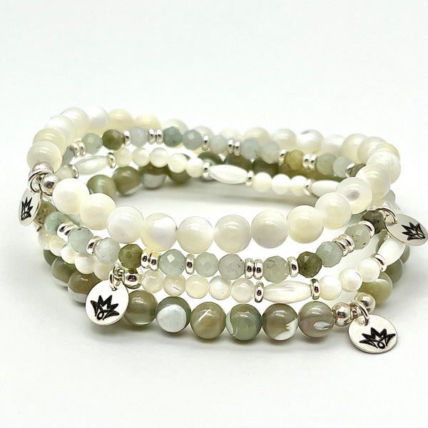 Perlmutt-Armband in Grün