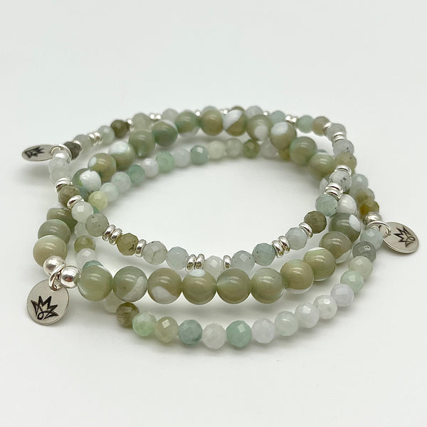 Perlmutt-Armband in Grün