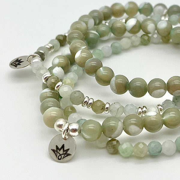 Perlmutt-Armband in Grün