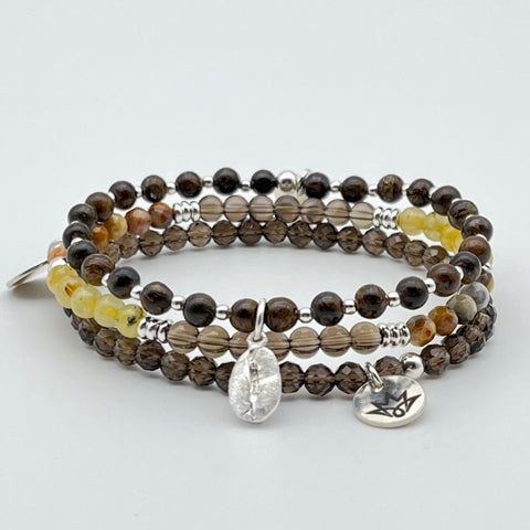 Edelsteinarmbänder in Braun