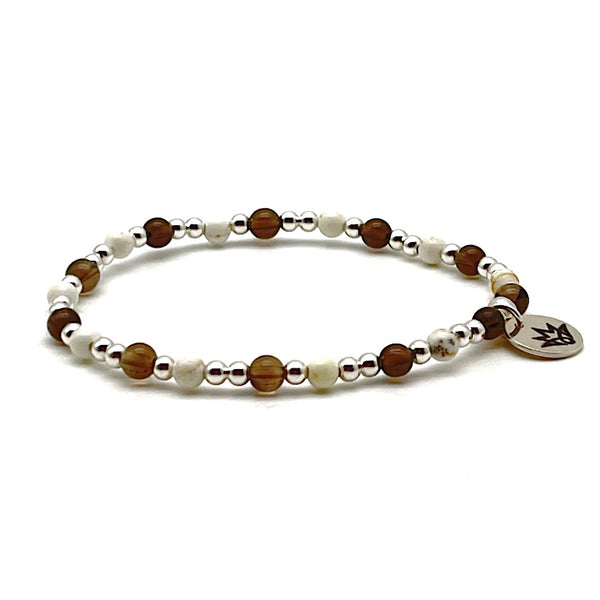 Armband-Set aus Magnesit und Rauchquarz