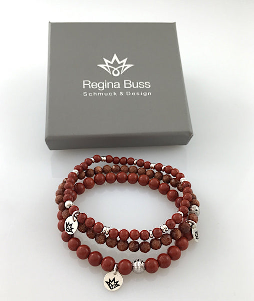 Jaspis Armband - rot