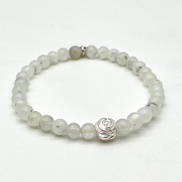 Labradorith Armband in weiß