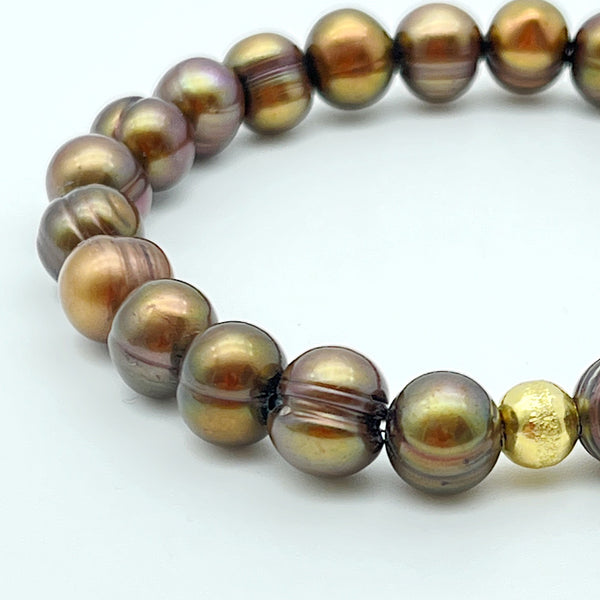 Süßwasser Perlen Armband „Chocolate“