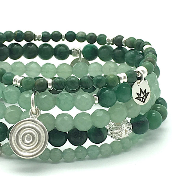 Prasem Armband mit Silber