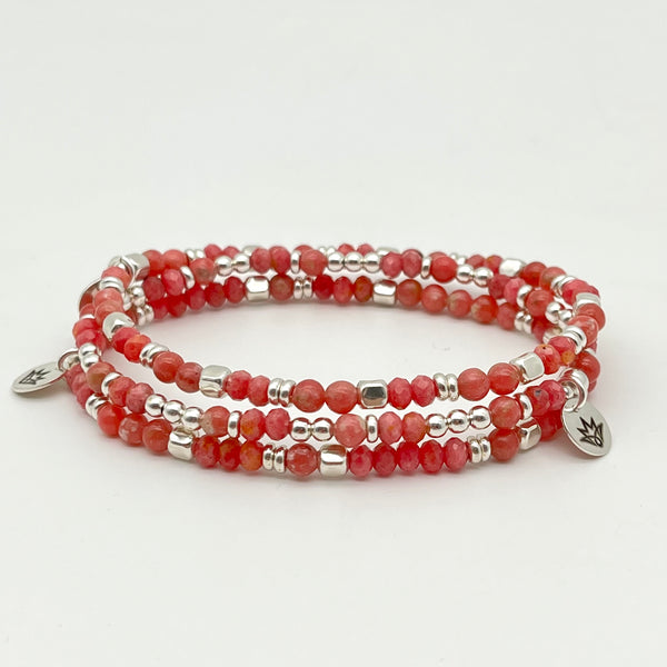 Edelsteinarmbänder aus Rhodonit