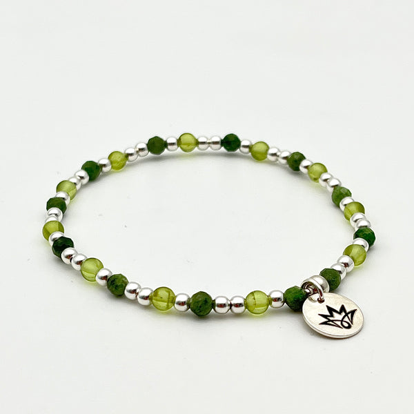 Peridot Armband mit Diopsid