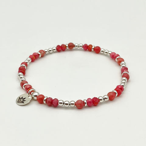 Rhodonit Armband mit Thulit