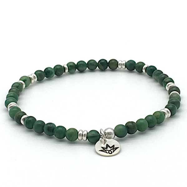 Prasem Armband mit Silber