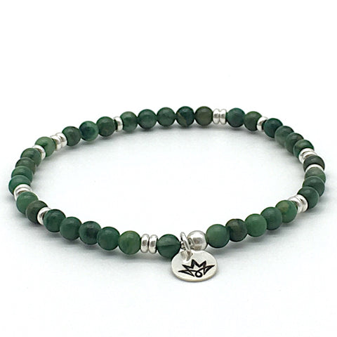 Prasem Armband mit Silber