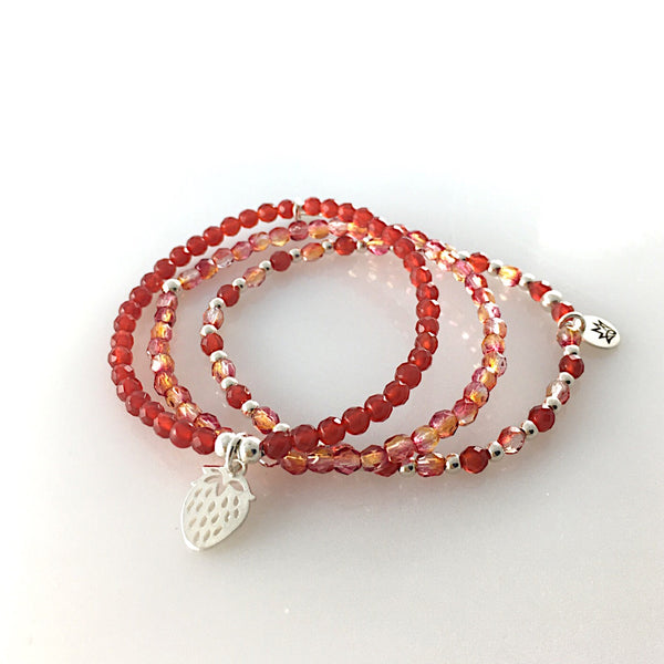 UNIKAT Armband-Set Karneol