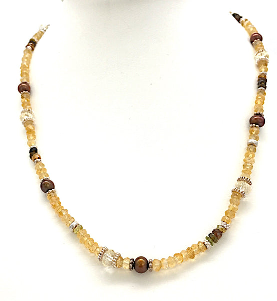 Edelstein Halskette aus Citrin