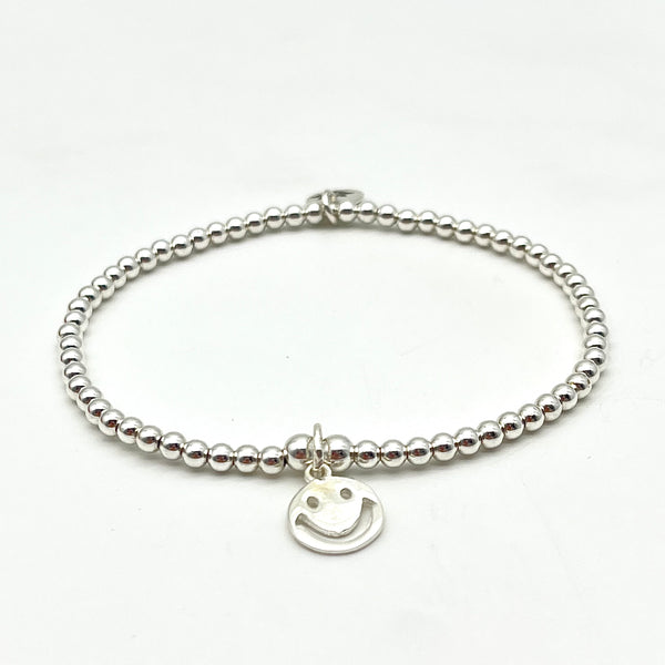 Kugelarmband aus 925 Silber mit SMILY