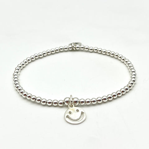 Kugelarmband aus 925 Silber mit SMILY