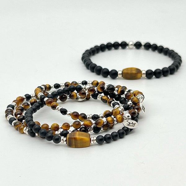 Onyx Armband mit Tigerauge
