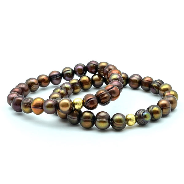 Süßwasser Perlen Armband „Chocolate“