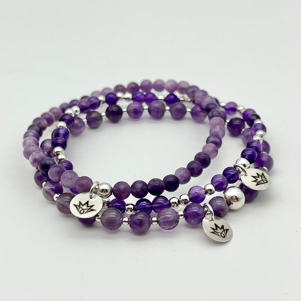 Amethyst-Armband mit 925 Silber